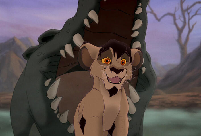 Mbali recreating a scene from Simba's Pride.