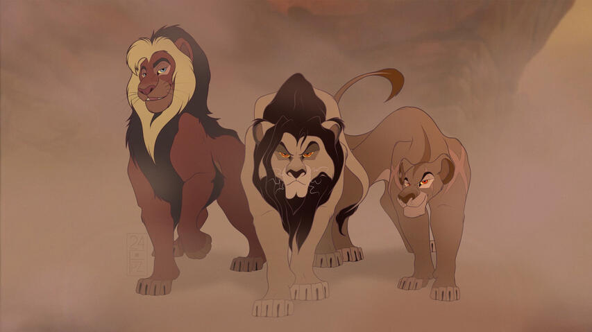 As adults, the three lions are known as the "Northern Trio," residing in northern Africa.