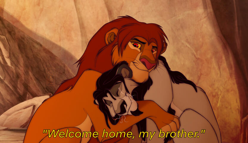 Simba accepting Mbali into the pride