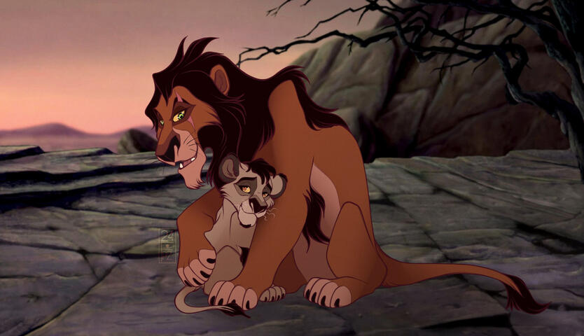 King Scar was a dutiful father to Mbali, vowing to teach his son how to rule with ruthlessness.