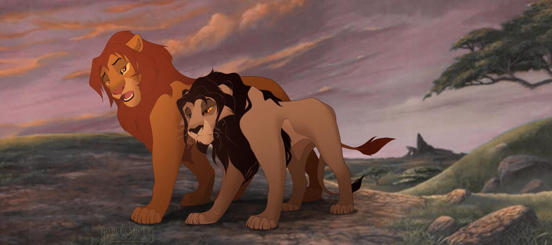 Simba and Mbali take a walk the morning after Sarabi's funeral.